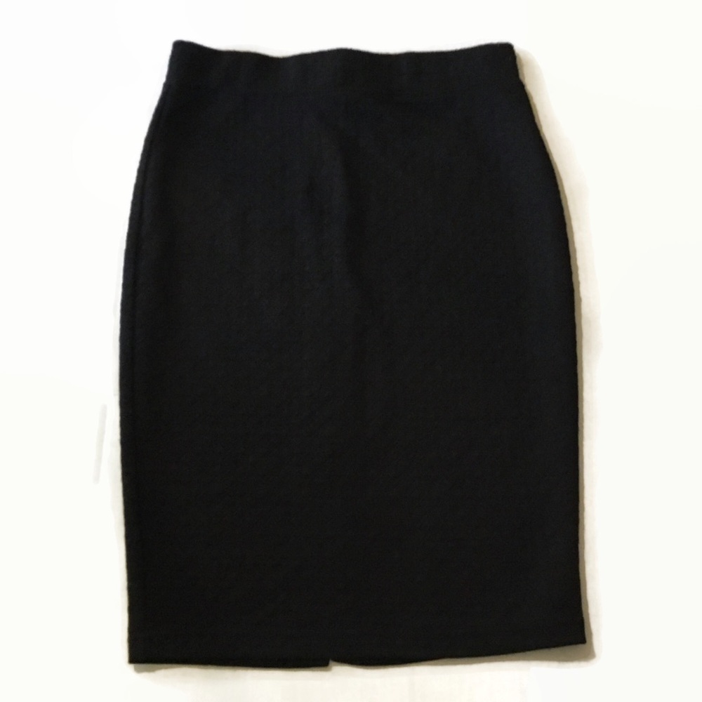 Black Textured Boom Boom Jeans Pencil Skirt Sz - M